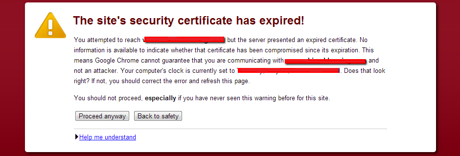 SSL Certificate Expired