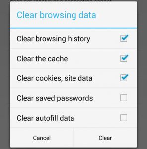 Clear Browsing Data