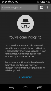 Open Site in Incognito