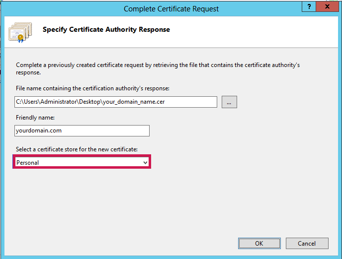 ssl certificate request