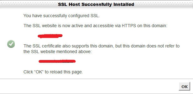 SSL Installed
