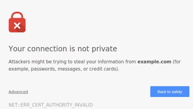 Your Connection is not Private-ssl-error